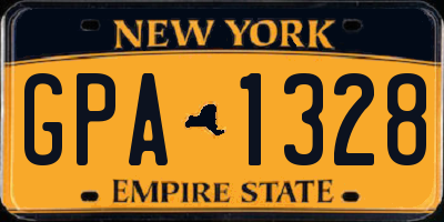 NY license plate GPA1328