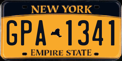 NY license plate GPA1341