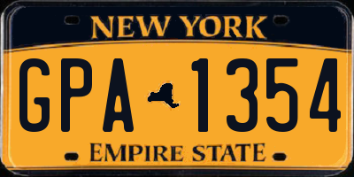 NY license plate GPA1354
