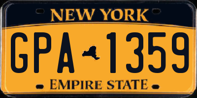 NY license plate GPA1359