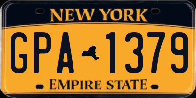 NY license plate GPA1379