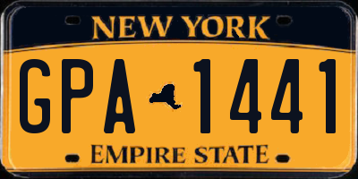 NY license plate GPA1441