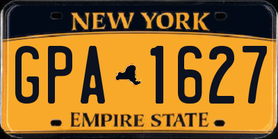 NY license plate GPA1627