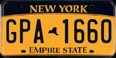 NY license plate GPA1660