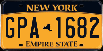 NY license plate GPA1682