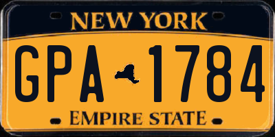 NY license plate GPA1784