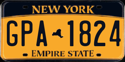 NY license plate GPA1824