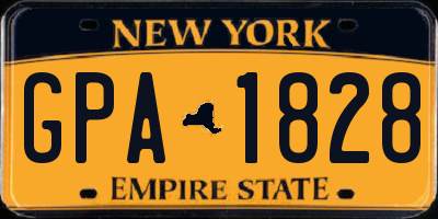 NY license plate GPA1828
