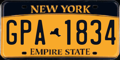 NY license plate GPA1834