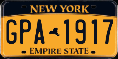 NY license plate GPA1917
