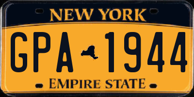 NY license plate GPA1944