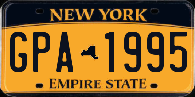 NY license plate GPA1995
