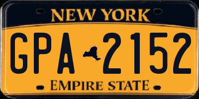 NY license plate GPA2152