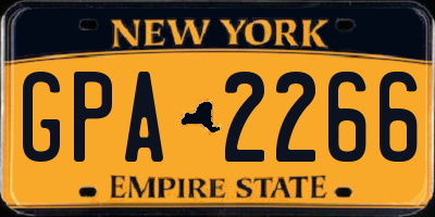 NY license plate GPA2266