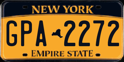 NY license plate GPA2272