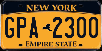 NY license plate GPA2300