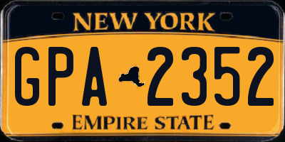 NY license plate GPA2352