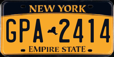 NY license plate GPA2414
