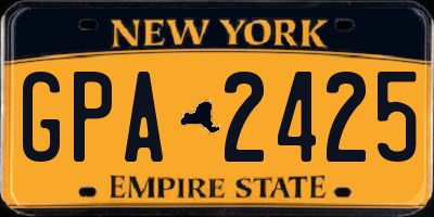 NY license plate GPA2425