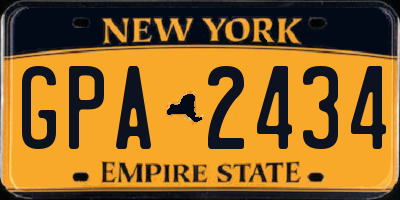 NY license plate GPA2434