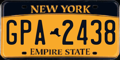 NY license plate GPA2438