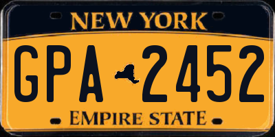 NY license plate GPA2452