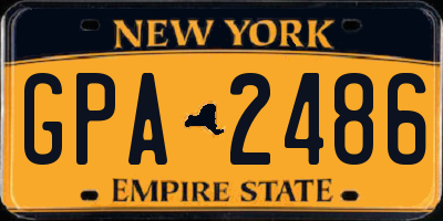 NY license plate GPA2486