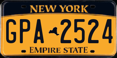 NY license plate GPA2524