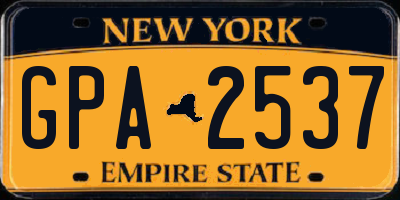 NY license plate GPA2537