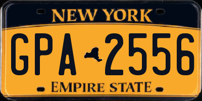 NY license plate GPA2556