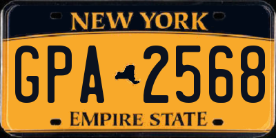 NY license plate GPA2568