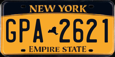 NY license plate GPA2621