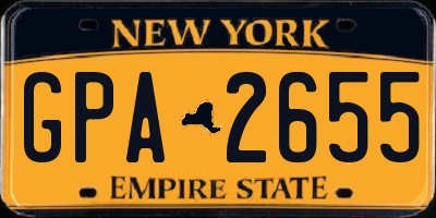 NY license plate GPA2655