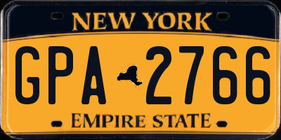 NY license plate GPA2766