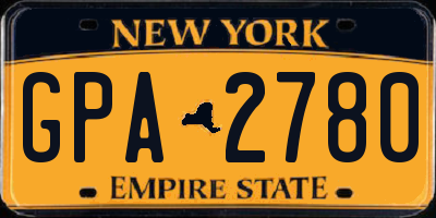 NY license plate GPA2780