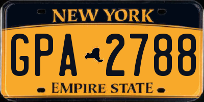 NY license plate GPA2788