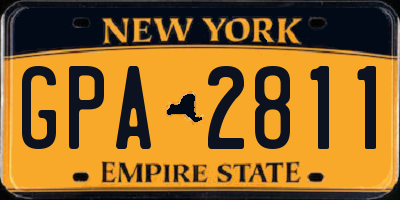 NY license plate GPA2811