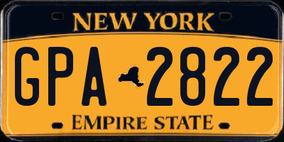 NY license plate GPA2822