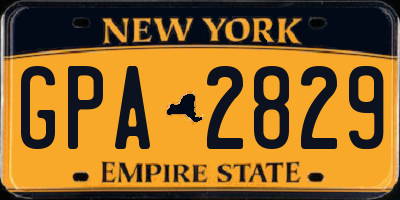 NY license plate GPA2829