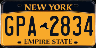 NY license plate GPA2834