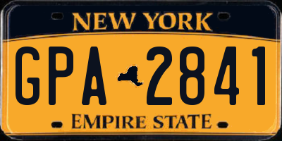 NY license plate GPA2841