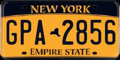 NY license plate GPA2856