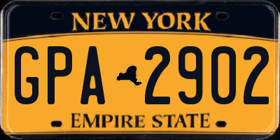 NY license plate GPA2902