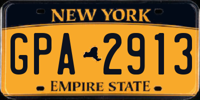 NY license plate GPA2913