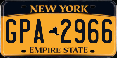 NY license plate GPA2966