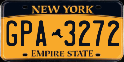 NY license plate GPA3272