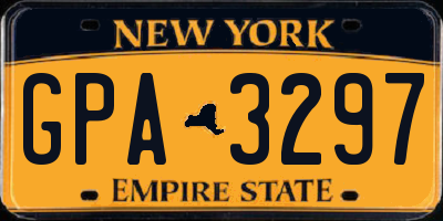 NY license plate GPA3297