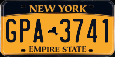 NY license plate GPA3741