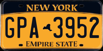 NY license plate GPA3952