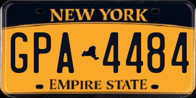 NY license plate GPA4484